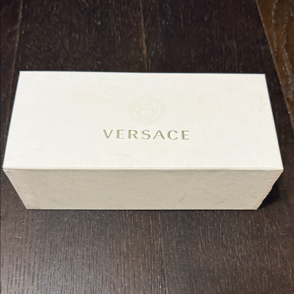 Versace Black Cat-Eye Sunglasses with Gold Stud Accents - Picture 6 of 6
